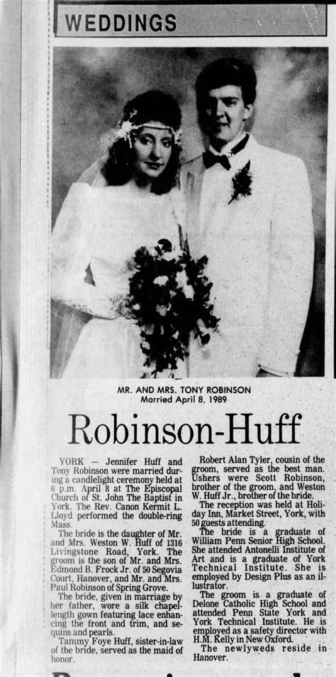 Marriage Of Huff Robinson ™