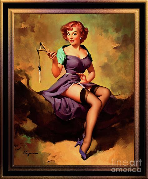 It S A Snap By Gil Elvgren Pin Up Girl Vintage Art Painting By Rolando