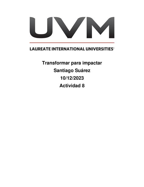 Transformar Para Impactar Act Transformar Para Impactar Santiago