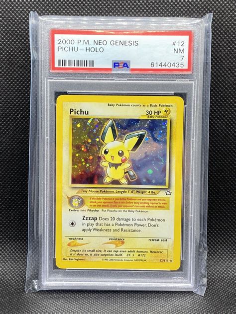 Pokemon Pichu Holo Neo Genesis Psa Values Mavin