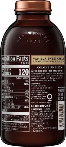 Starbucks® Cold Brew Vanilla Sweet Cream Iced Coffee Drink 11 Fl Oz Smith’s Food And Drug