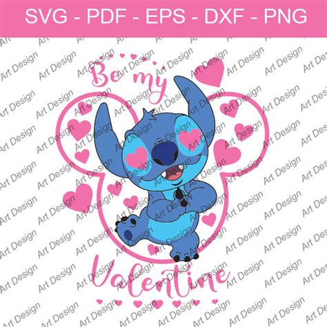 Lilo And Stitch Disney Clip Art Vector Valentines Day Love Etsy France