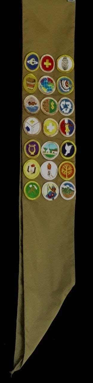 Vintage Boy Scout Merit Badge Sash Etsy Boy Scouts Merit Badges