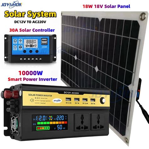 JOYUHON 10000W Solar System Set Power Inverter DC12V To AC220V 18W