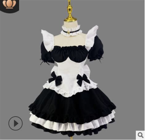 Girls Woman Amine Cosplay Costume Waitress Maid Party Stage Costumes