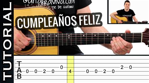 Como tocar FELIZ CUMPLEAÑOS en guitarra fácil MELODIA MUY Fácil