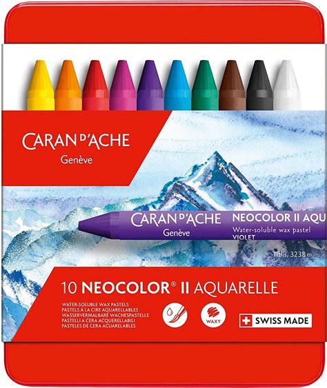 Caran D Ache Neocolor II Wateroplosbare Wax Pastels Set Van 10