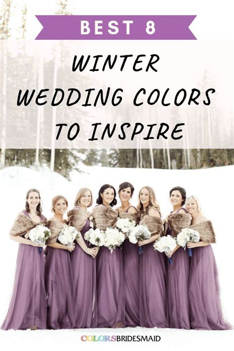 8 Romantic Winter Wedding Color Combos For 2018 December Wedding