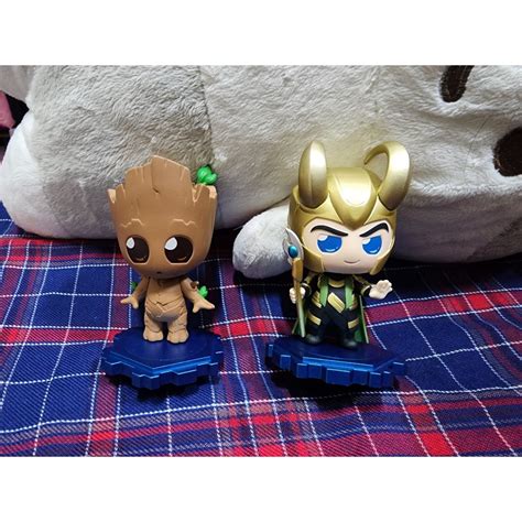 野獸國 Hot toys Cosbi Maevel Avengers 確認款 洛基 格魯特 搖頭娃娃 有卡無盒 拆擺 蝦皮購物