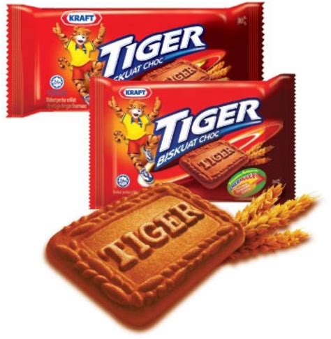 1 Small Pack 60gm Tiger Biscuit Original Chocolate