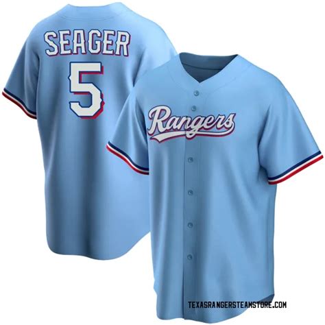 Texas Rangers Corey Seager Light Blue Replica Men's Alternate Player ...