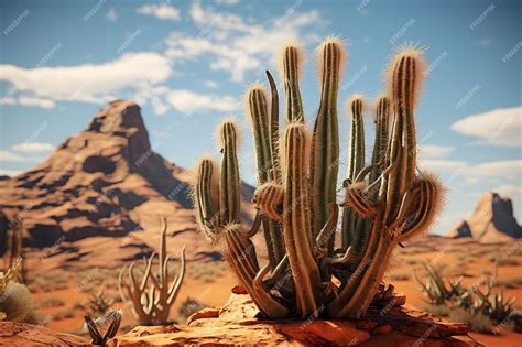 Premium AI Image | Cactus in the desert landscape