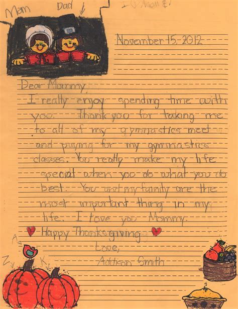 Thanksgiving Letters