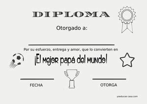 Yoeducoencasa Diploma Para Papa Diplomas Dia Del Padre Diplomas