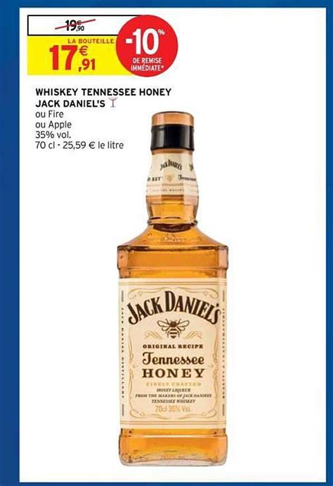 Promo Whiskey Tennessee Honey Jack Daniel S Chez Intermarch Hyper