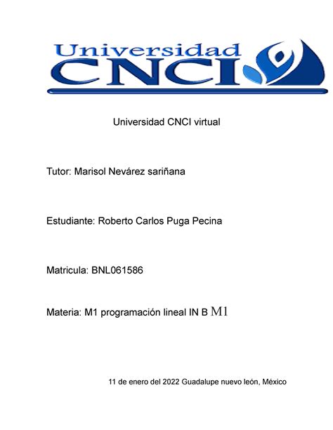 Proyecto Modular Programacion Lineal Universidad Cnci Virtual Tutor