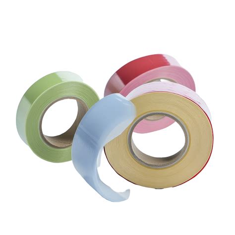 Different Colors Of Masking Tape Arranged On A Transparent Surface For