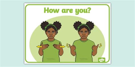 Auslan How Are You Display Poster Hecho Por Educadores