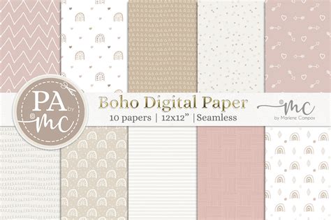 Natural Boho Digital Paper Seamless Graphic By Paperart Bymc Creative