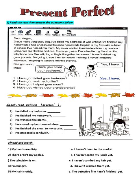 Present Perfect Fun Activities Games Grammar Drills Picture Descri ...