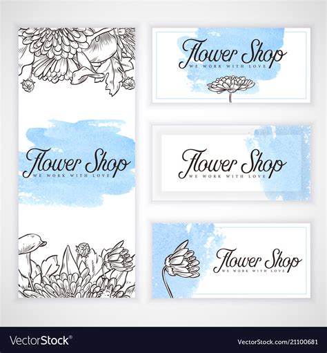 Mockup of business cards and flyer Royalty Free Vector Image