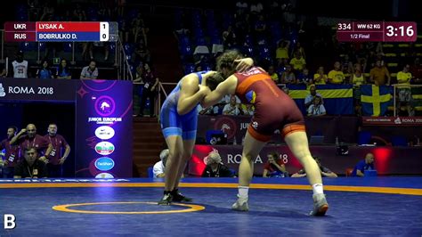 1 2 WW 62 Kg A LYSAK UKR V D BOBRULKO RUS YouTube