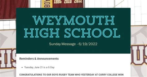 Weymouth High School