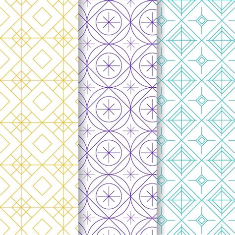 Free Vector Minimal Geometric Pattern Collection