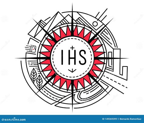 Digital Vector Illustration of a Jesuit Christian Abstract Symbol Stock ...