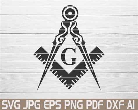 Masonic Square Svg Fancy Square And Compasses Masonic Svg Dxf Etsy