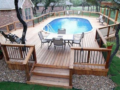 Oval Above Ground Pool Deck Plans Ideals Above Ground Pool Decks Pool Deck Plans Swimming