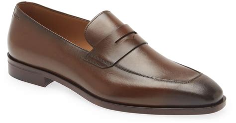 Boss By Hugo Boss Lisbon Penny Loafer In Brown For Men Lyst