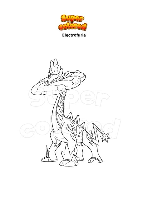 Dibujo Para Colorear Pokemon Electrofuria Supercolored