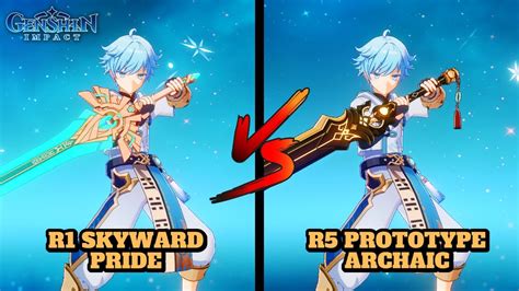 Chongyun R Skyward Pride Vs R Prototype Archaic Comparison