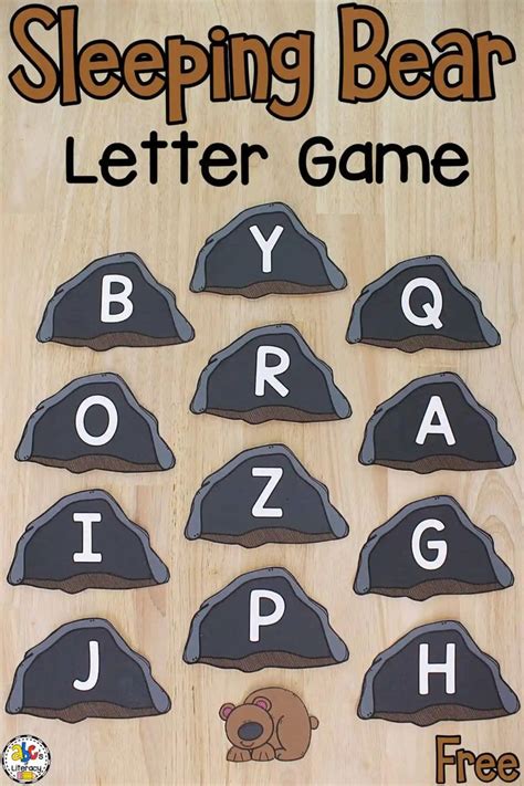 Hibernating Bear Alphabet Game Hibernation Preschool Activities Bear