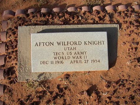 Afton Wilford Knight 1916 1954 Mémorial Find a Grave