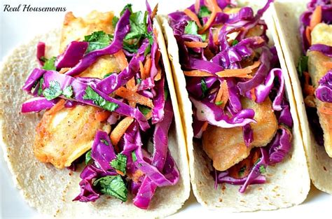 Fish Tacos With Red Cabbage Slaw ⋆ Real Housemoms