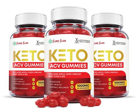 Justified Laboratories Pack Sure Slim Keto Acv Gummies Mg With