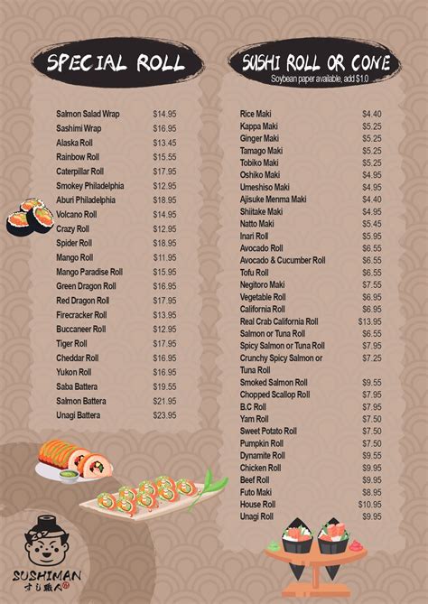 Menu Sushiman — Your Site Title