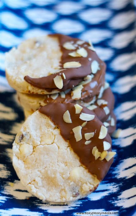 Chocolate Chip Shortbread Cookies With Almonds Easy Peasy Meals