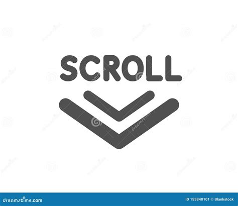 Scroll Down Icon. Vector Scrolling Sybmol For Web Design ...