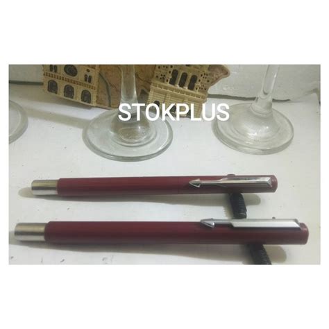 Jual Paket Fountain Ballpoint Pen Set Parker Vektor Merah Maroon Plus