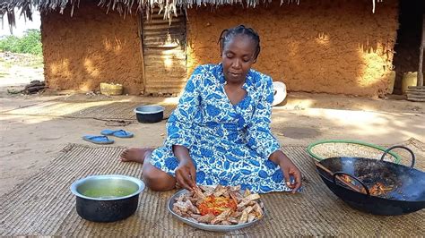 African Village Life Cooking Traditional African Snack Youtube