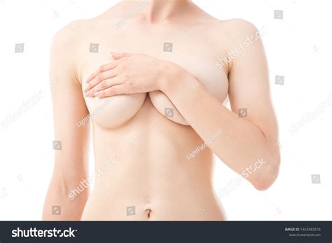 Partial View Naked Woman Covering Breast Stock Photo 1453583576 Shutterstock