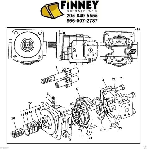 John Deere Jd 450j 550j 650j Hydraulic Pump Dozer At224355 At209862