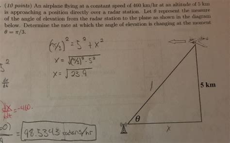 Solved Points An Airplane Flying At A Constant Speed Chegg