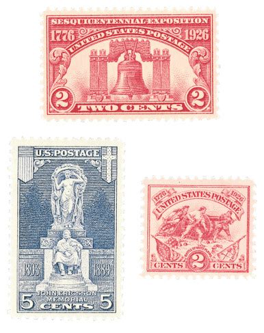 627-29 - 1926 Sesquicentennial Expo. 3v - Mystic Stamp Company