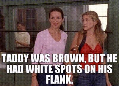 YARN Taddy Was Brown But He Had White Spots On His Flank Sex And The City 1998 S02E18
