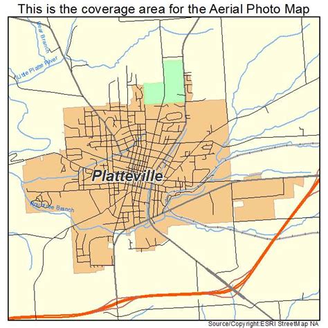 Aerial Photography Map of Platteville, WI Wisconsin