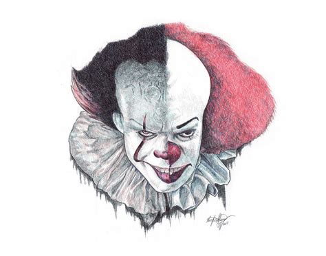 Pennywise the Clown Drawing by Serafin Ureno - Fine Art America